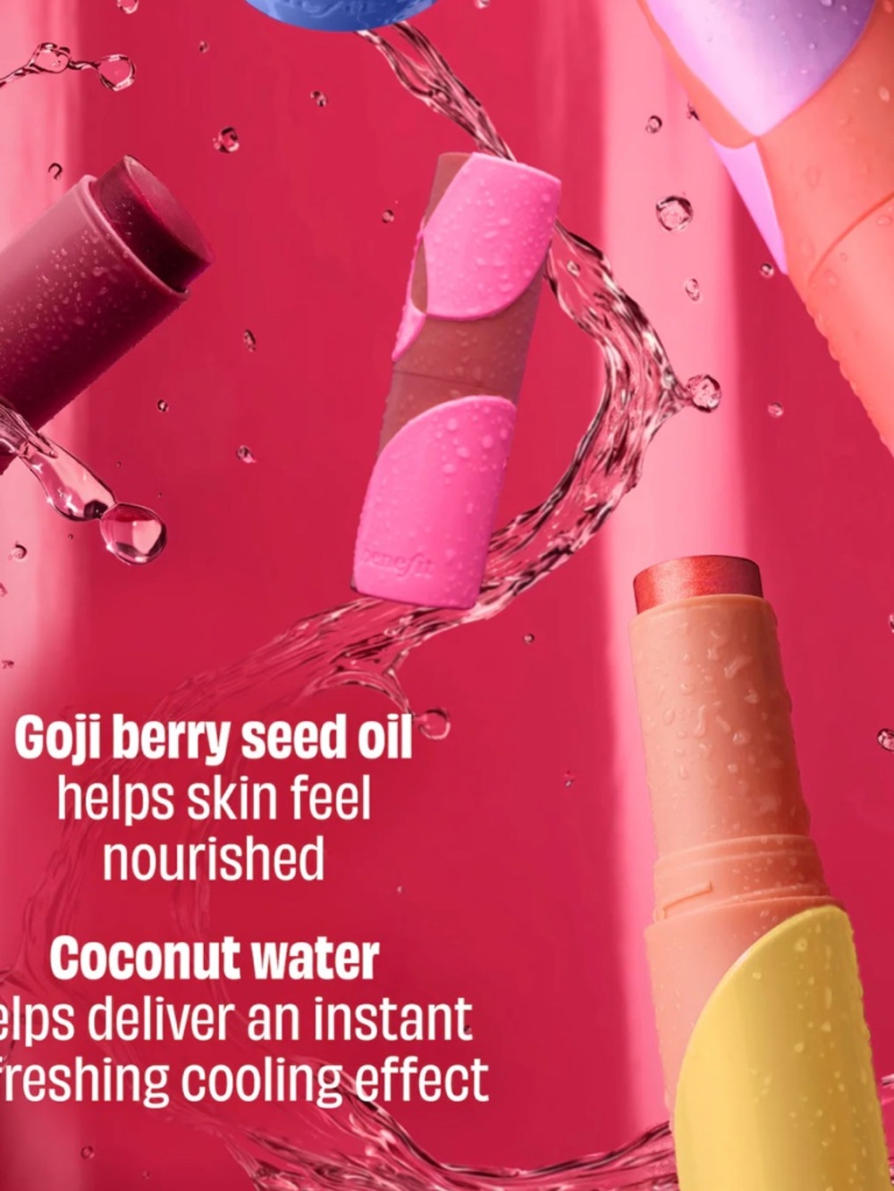 NEW Benefit Cosmetic Juice Stick Dewy Gel-Cream Blush Shellie warm seashell pink - Picture 2 of 2